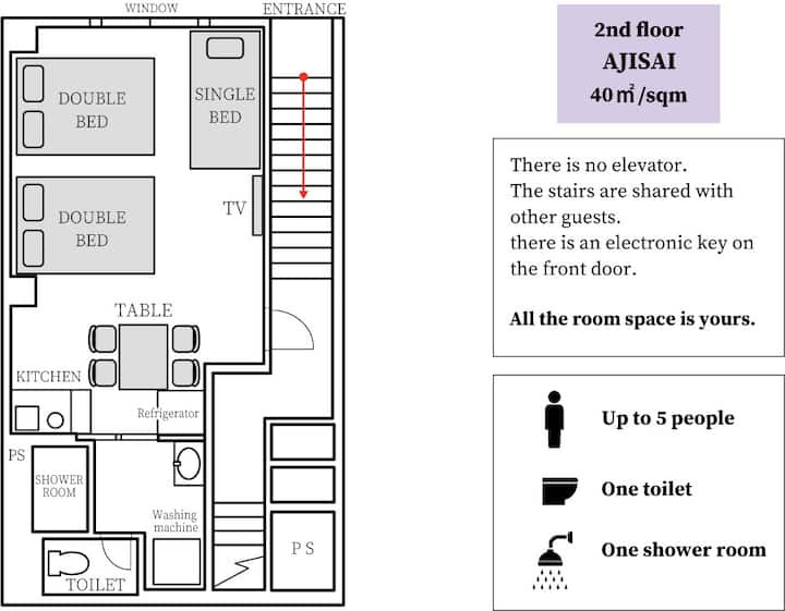 New Open 2f 5 Min Ueno Sta./close To Asakusa,ginza - Ueno