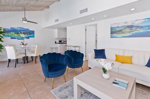 Successful Airbnb property: Coastal-inspired 2br & 2ba near El Paseo with pool in Palm Desert