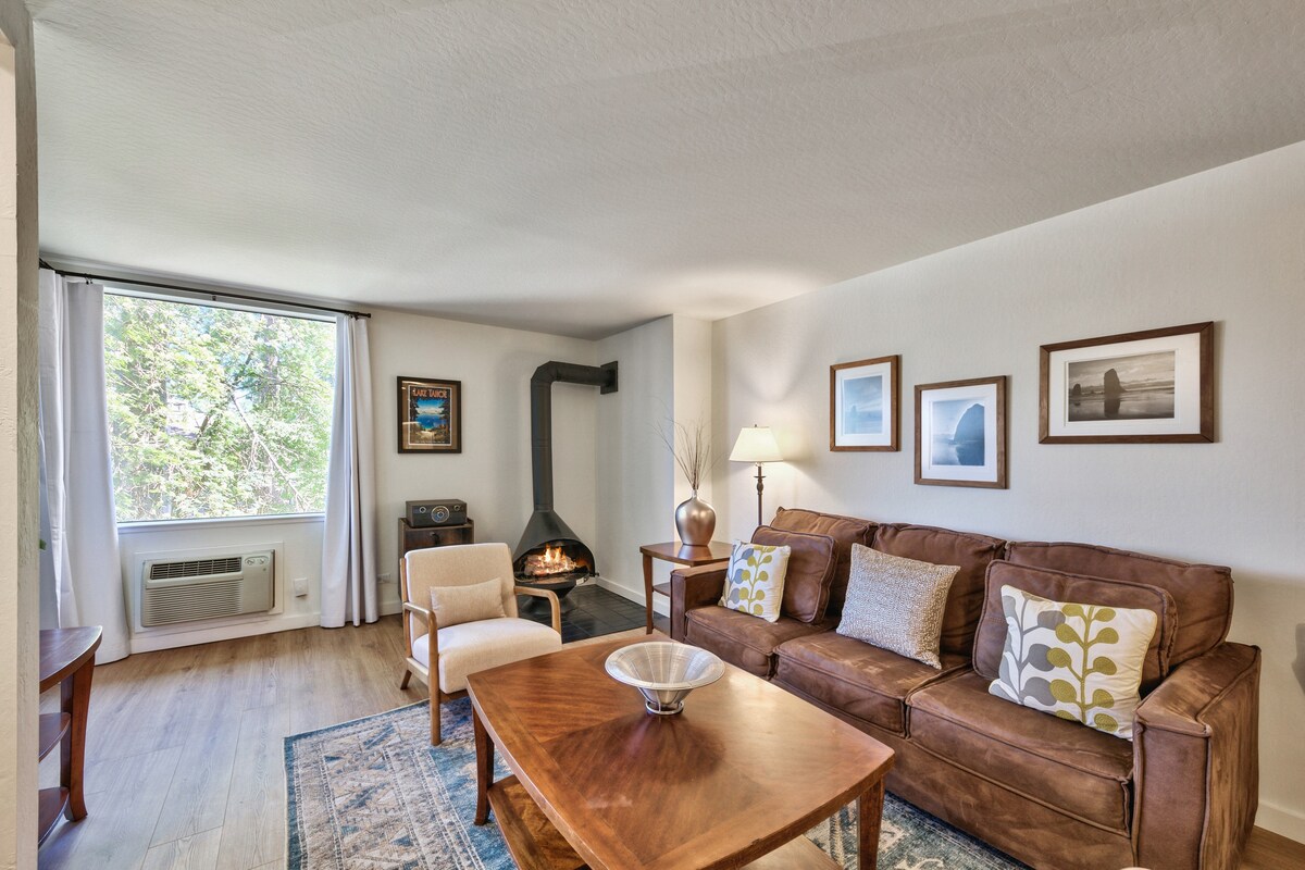 Насладете се на слушането на запис до газовата камина