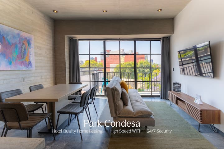 Capitalia | Park Condesa w/ Balcony Views