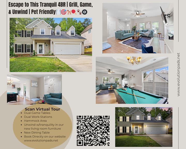 Zyahaus | Luxe |  4bd Paradise Near Uptown & Games - Lake Norman, NC
