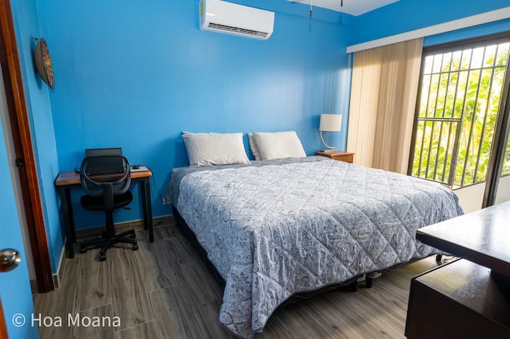 Не че сте дошли в Коста Рика, за да работите, но ако не можете да избегнете това, ето едно хубаво малко бюро от Гуанакасте, което местен дърводелец направи за нас, за да можете да се свържете с Wi-Fi в климатизиран комфорт. 