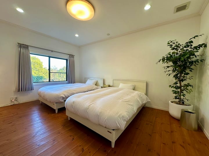 Habitación 3F de estilo occidental 2 camas tamaño semidoble