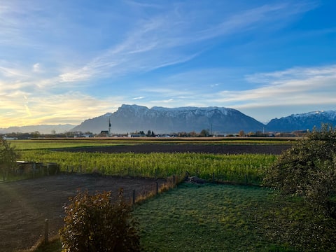 Oasis with garden & mountain view near Salzburg