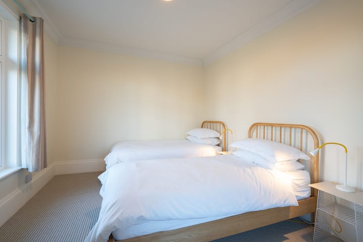 Bedroom 3 is a sweet and calming twin bedroom, perfect for children!