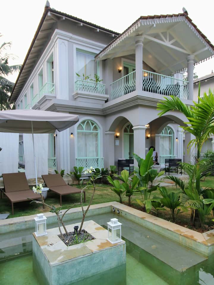 Barcelona05 (3bhk W/ Pvt Pool)@ Love Story, Siolim - Goa