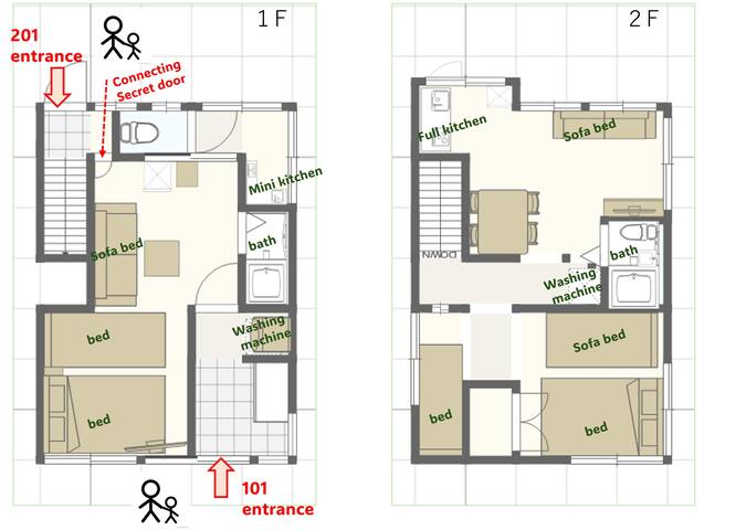 Jハウス貸切/1棟2部屋9名/曳舟駅へ徒歩4分/押上スカイツリー駅へ徒歩9分/2つの空港へ直通電車 gallery image 4