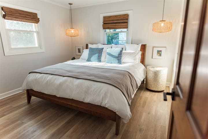 King bedroom on main upper floor.