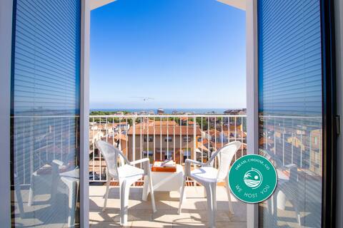 [Balcony overlooking the sea] Wi-Fi A/C