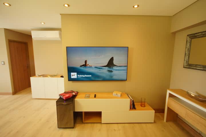 65" pulgadas para disfrutar una pelicula luego de un gran tour de bodegas.