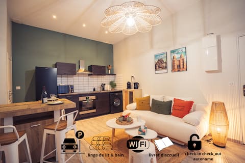 Successful Airbnb property: "Le P'tit Marceau" Cozy 2-room apartment & Free parking in Dijon