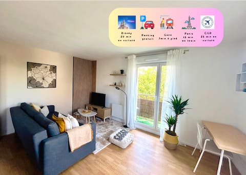 Airbnb performant: T2 cozy Chelles à Chelles