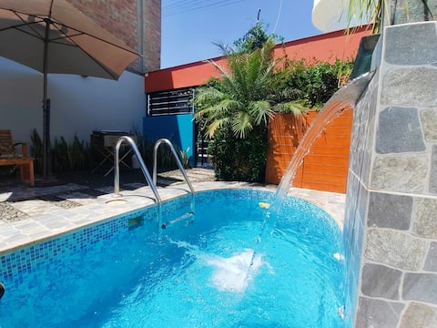 Florida House | Private Pool& BBQ| 15min Plaza Ica