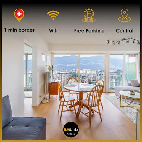 EMbnb | Stylish and Modern T2, 50m from Geneva