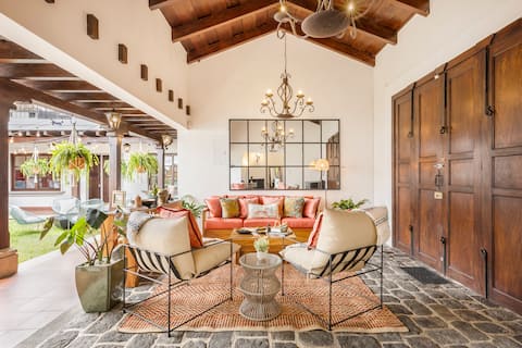 Family mansion with a jacuzzi