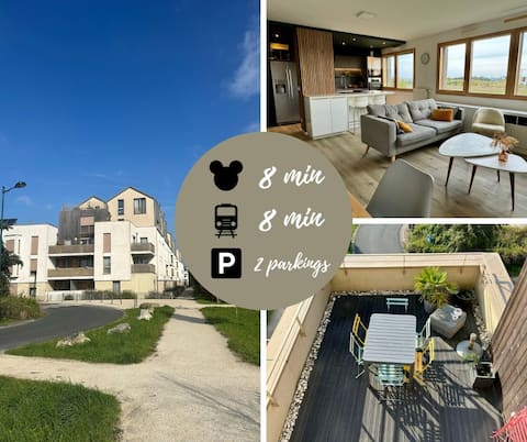 Duplex/Disney View/Family/3 Bedrooms/Parking/Train Station