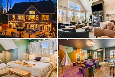 4k sq ft Chalet • Sauna • Spa • Games • Huge Deck