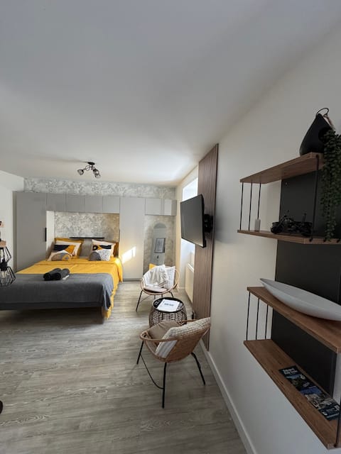 Top Airbnb: Beautiful studio on the ground floor. à Besançon