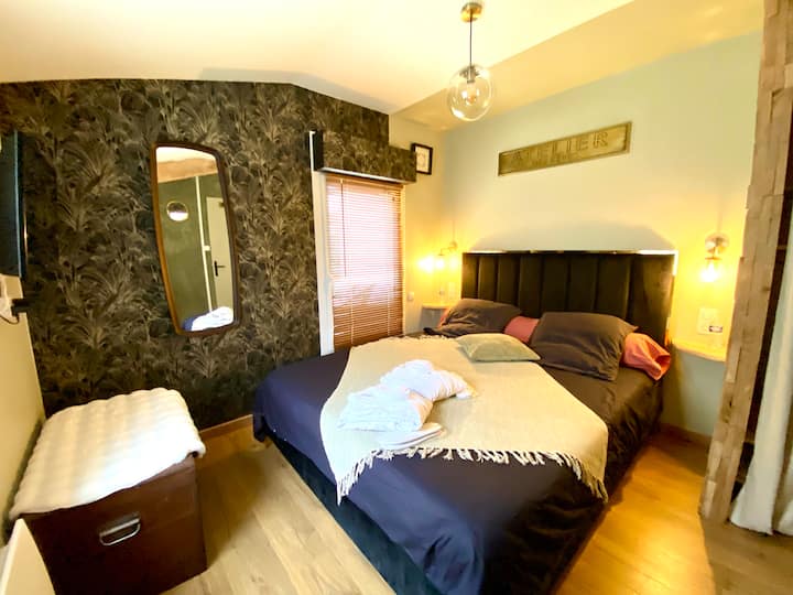 Habitación con vista al jardín con TV conectada + VOD (Canal +, Netflix, Prime Video)