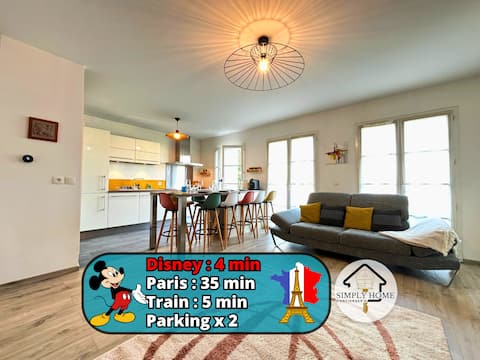 L’Elbe Disney 4min/ Train 6mn/ Parking / PARIS 35m