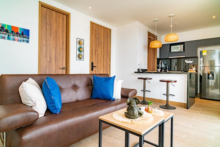 Exclusivo 1br Apt, Vista Al Mar & Centro - Cartagena