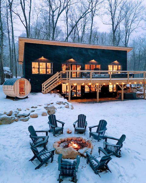 Boulder Run Cabin/Mountain Views/Sauna/Hot Tub/EV