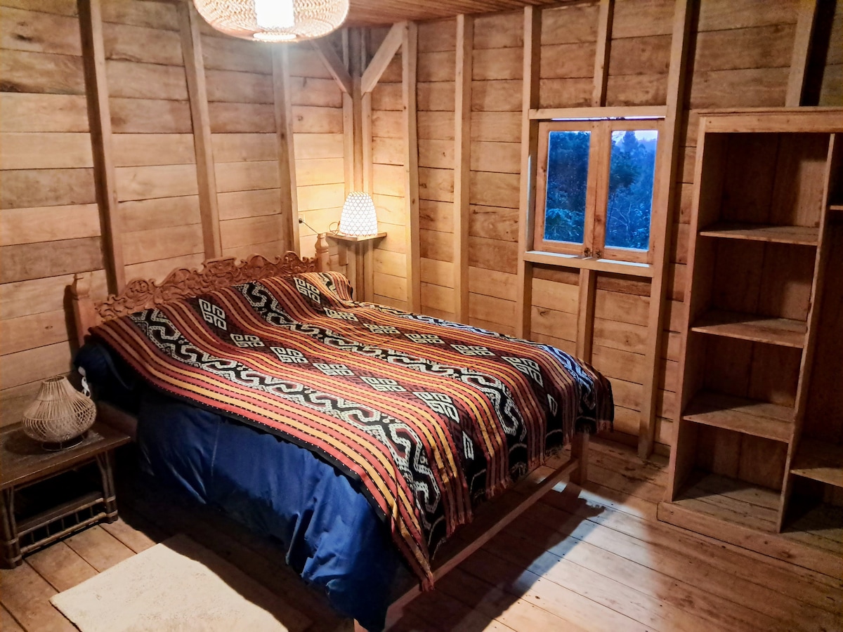 De slaapkamer op het noorden.