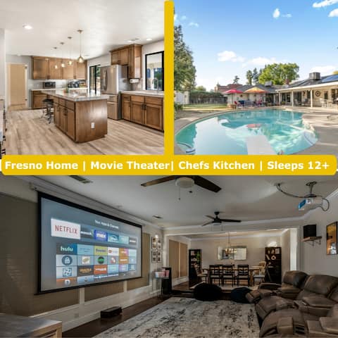 Fresno Movie Theater House w/pool!