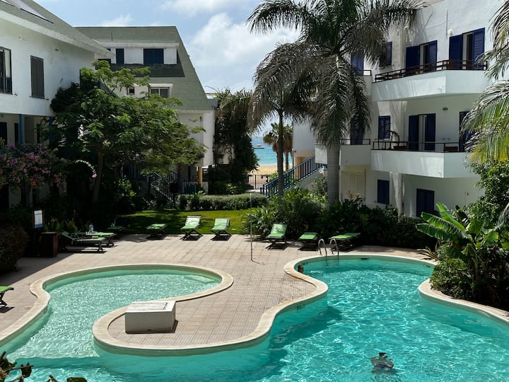 Leme Bedje Pool View - Wifi & One Bedroom - Cabo Verde