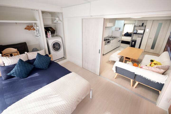 1-204渋谷から1駅｜寝室2つ｜ベッド５台｜52㎡｜駅徒歩4分