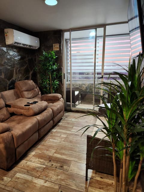 Apartment with a Jacuzzi