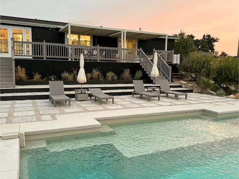 Luxe Designer Home with Saltwater Pool on 4 Acres