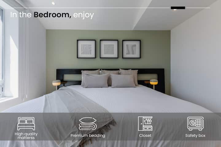 令人惊叹的景色和配备齐全的衣橱，让您倍感舒适


