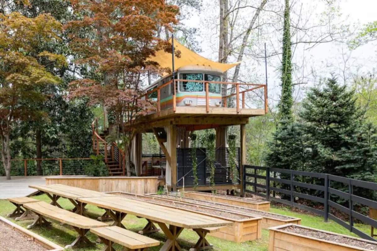 RV Treehouse Unit 7 outdoor event area