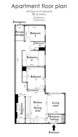 Spacious 3BR Apt in Frogner 2 WCs + Indoor Parking gallery image 5