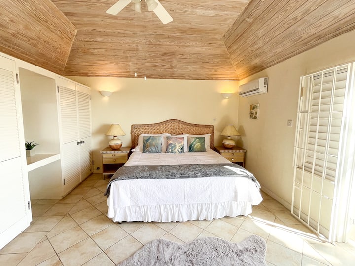 Master bedroom with ensuite bathroom and balcony with amazing ocean views.