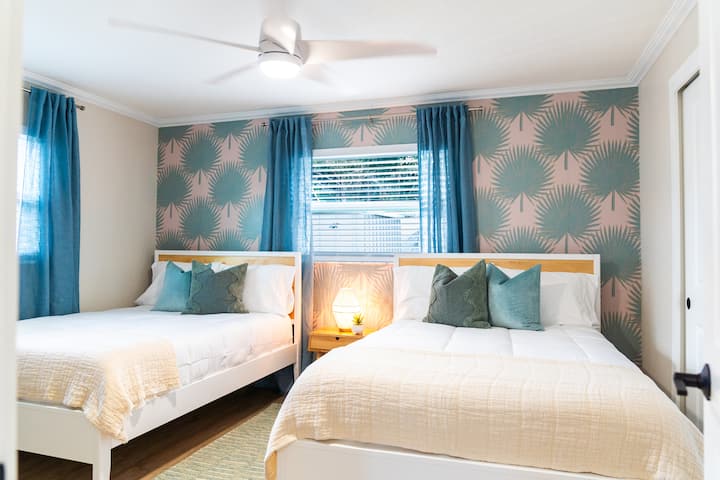 Guest room with two full size beds