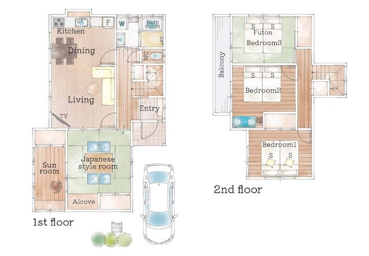3 Bedrooms/6 Guests Maximum/recommended For Family - つくば市