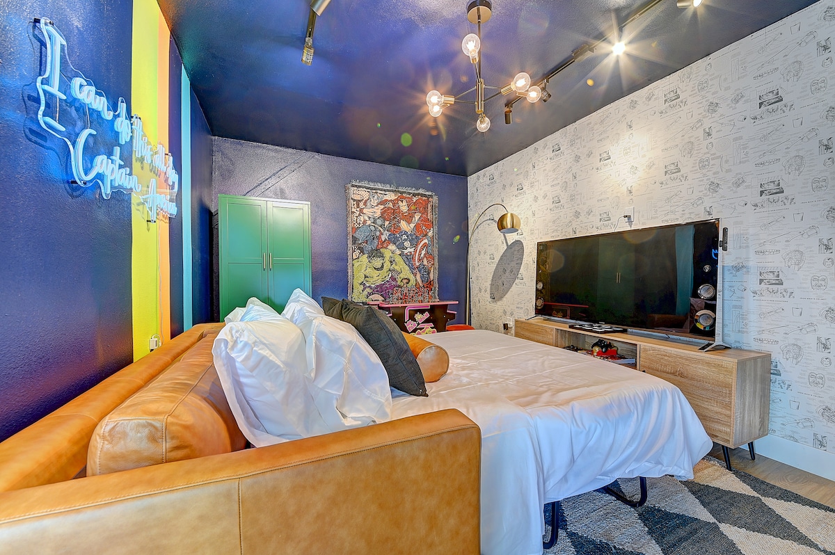 ️ The ultimate teen hangout by day, a comfy sleeper sofa by night—perfect for heroes needing their own HQ.