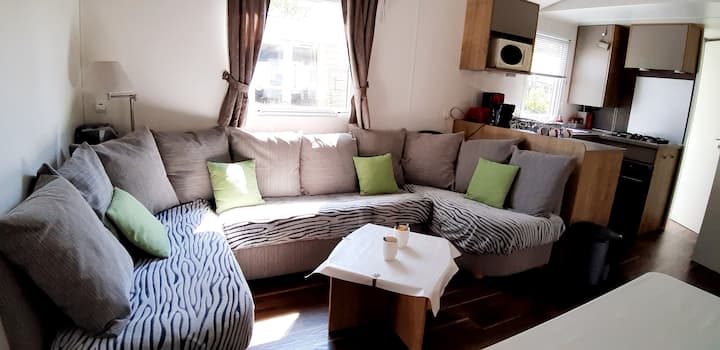 Mobilhome 2/8pers 3ch 2sdb Bord Etang 4*chateauzoo - Loir-et-Cher