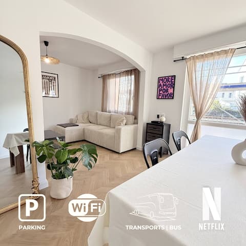 Parking Gratuit | Balcon | Wifi | Netflix