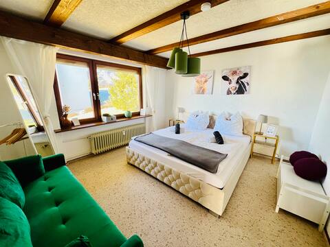 Alpine view, garage parking space + 2 bathrooms