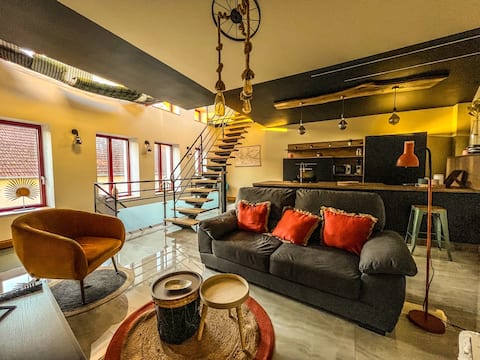 Modern loft with rooftop jacuzzi in Baccarat