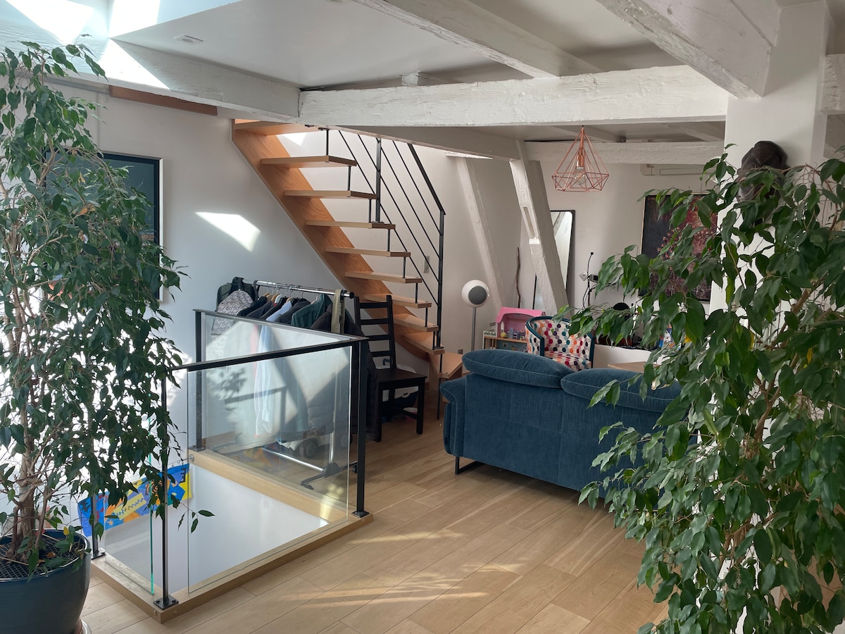 Popular Airbnb listing: The upper bridge, 4-8 people, Terrace in Bourse Esplanade Krutenau