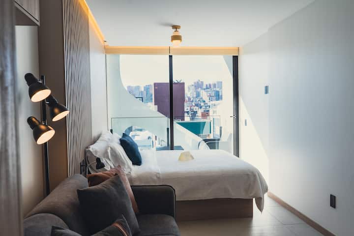 C'est un studio chaleureux et accueillant, pour que vous vous sentiez comme chez vous.