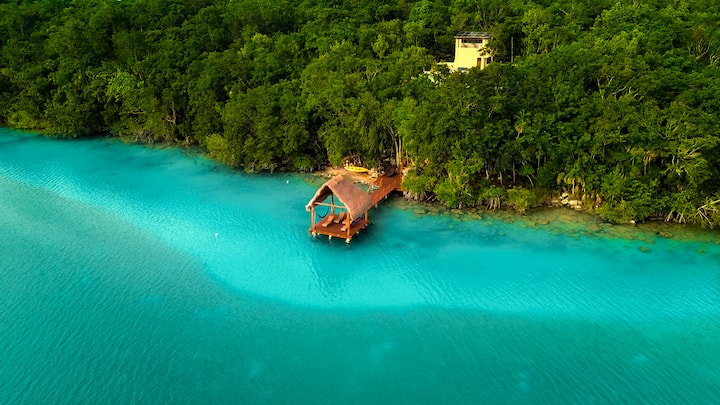 Bacalar Casa Relaxo on the Lagoon with Private Doc