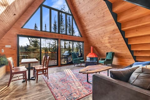 Luxury A-Frame | Hottub, Sauna & Nature Trails