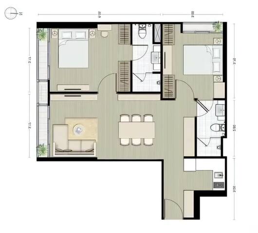 2 BRS /sky pool/GYM/T21/Bts+Mrt@ASOK/Sukhumvit gallery image 4