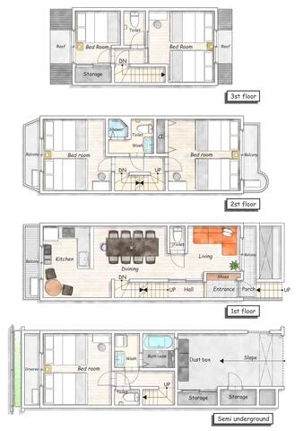 【JR山手線目黒駅徒歩6分】渋谷駅2駅5分/132㎡最大18名/2シャワー4トイレ gallery image 4