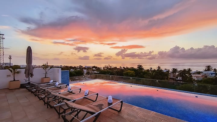 Private Twin Suite Rooftop & Sea View Pto. Morelos - Puerto Morelos